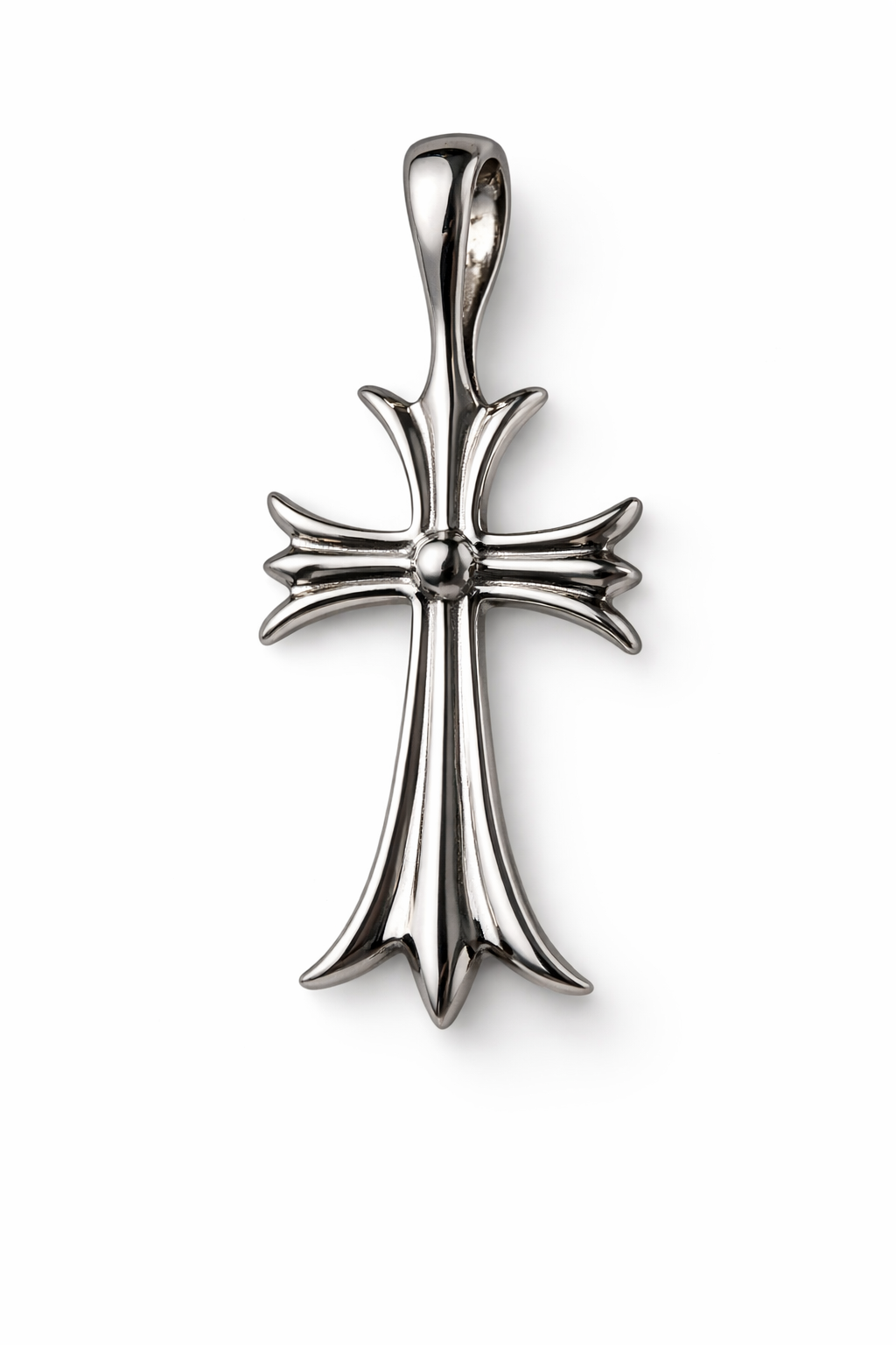 DUAL sided Iced Cross Pendant