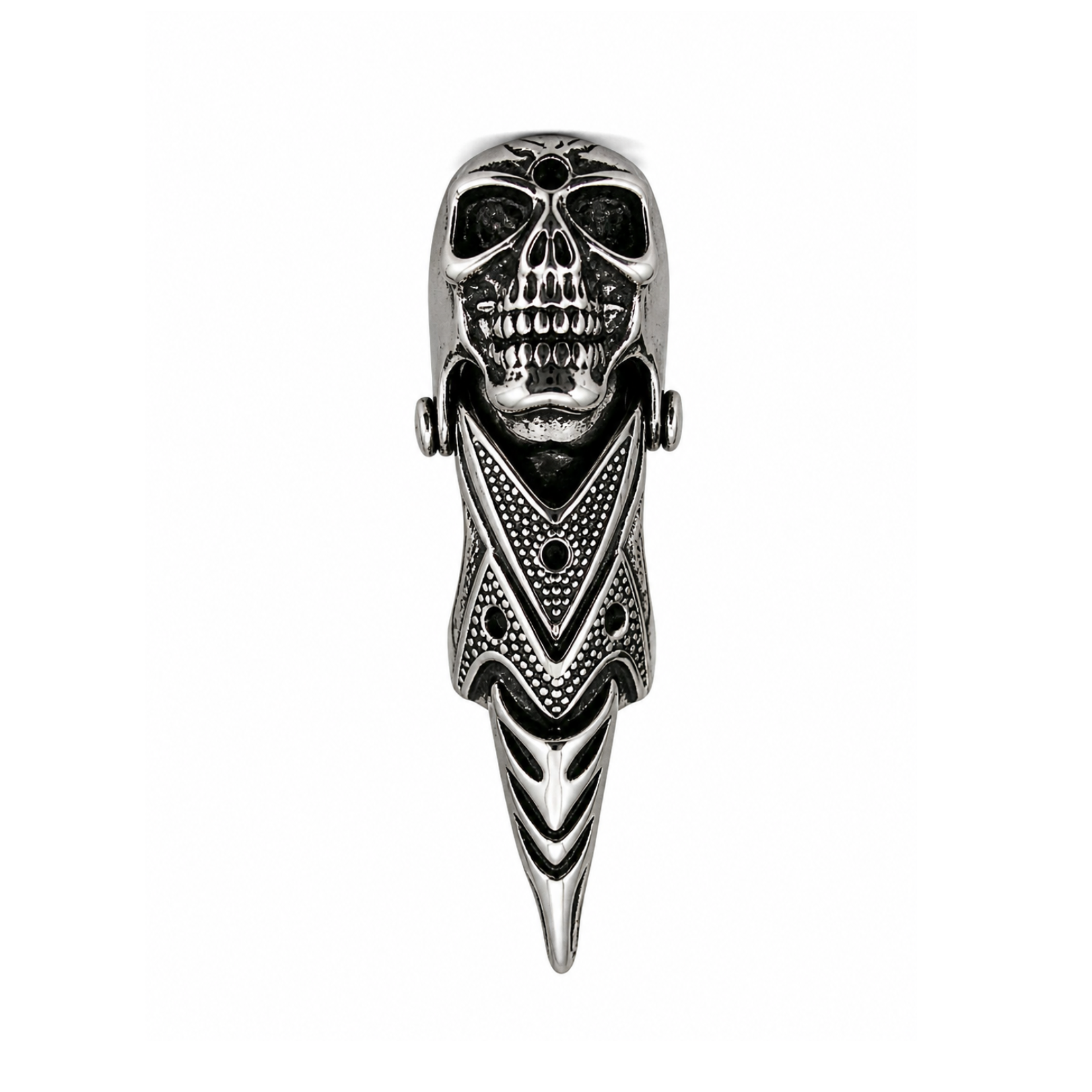 gothic skull knuckle ring
