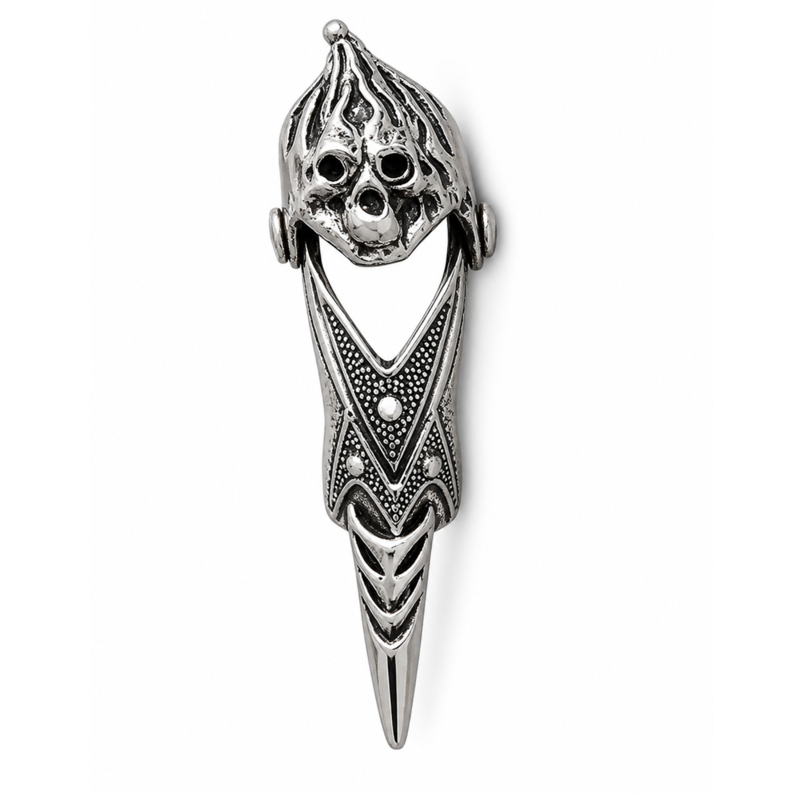 gothic skull knuckle ring
