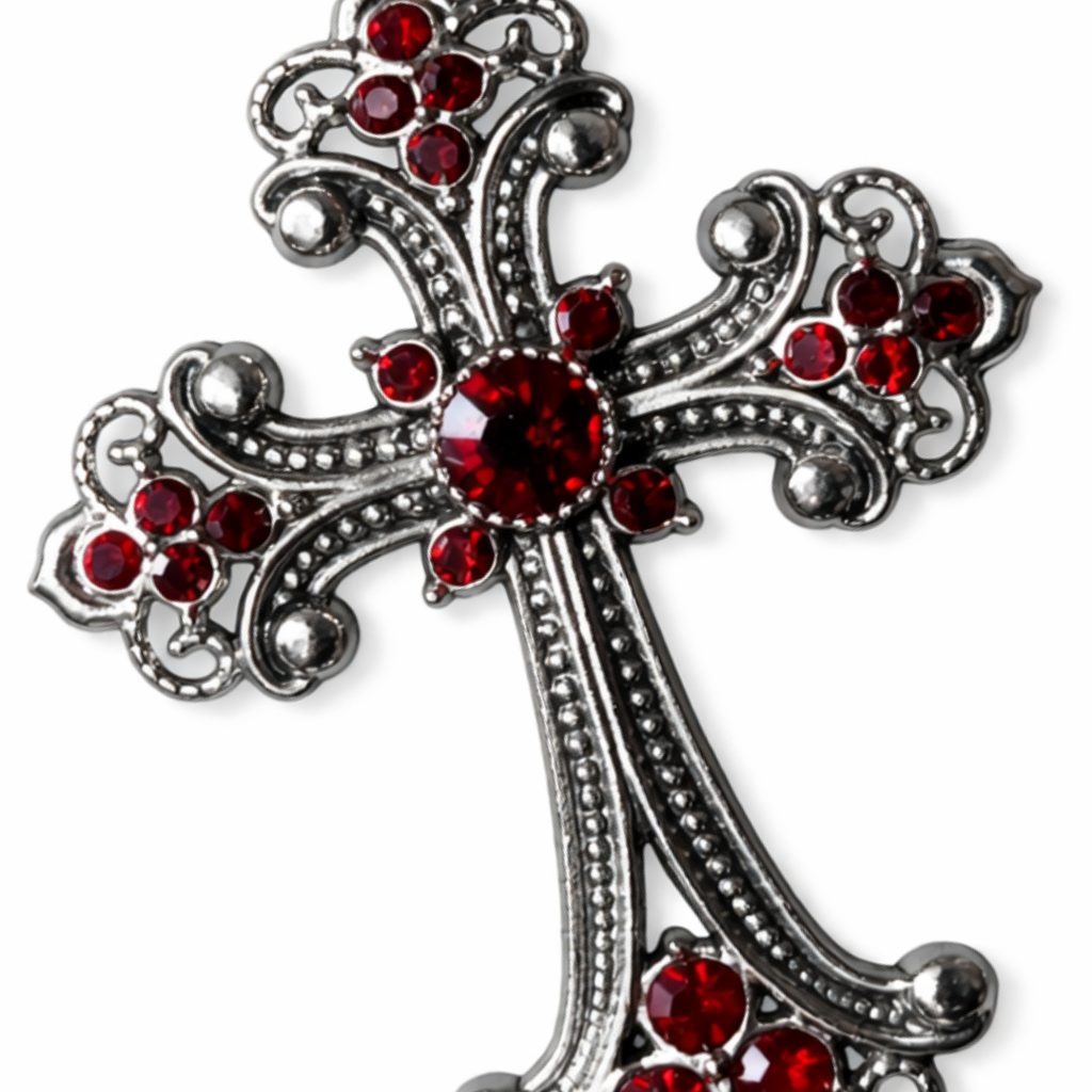 CRIMSON ORNATE CROSS