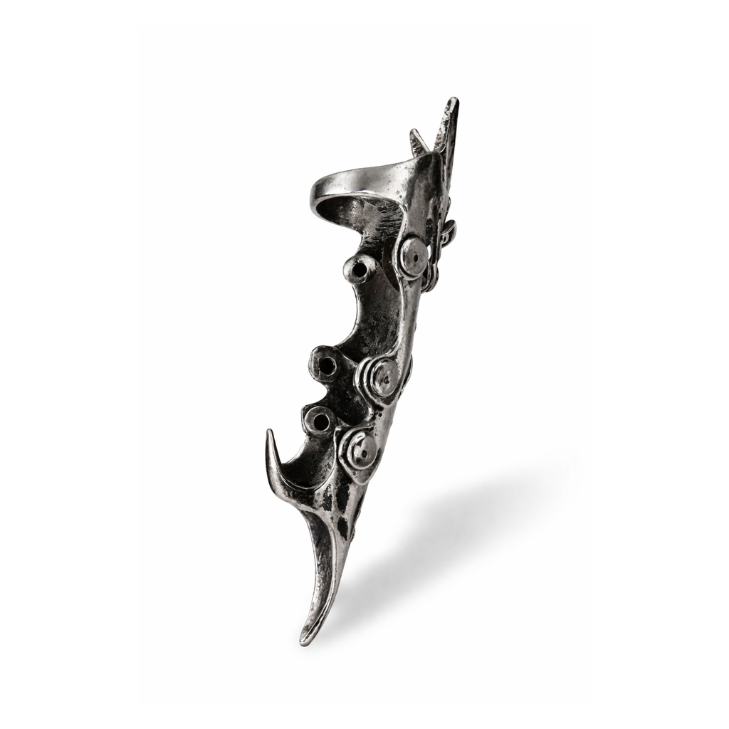 Gothic demon head ring