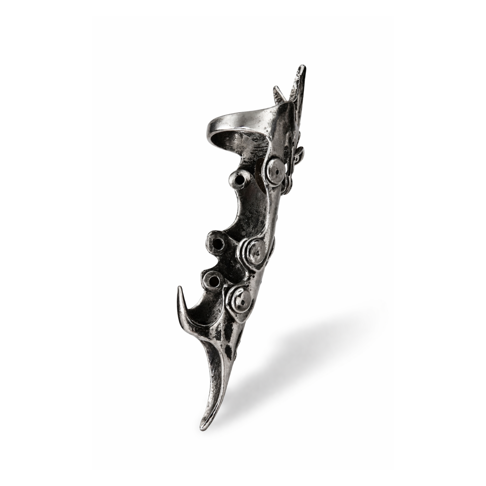 Gothic demon head ring